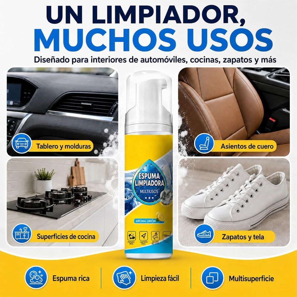 Espuma limpiadora multiusos