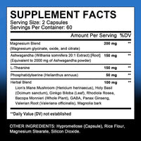 Suplemento Antiestrés Cortisol Balance MARCA GENERICA – Magnesio Glicinato + L-Teanina + Ashwagandha 60 Cápsulas