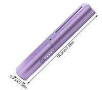 Mini Plancha De Pelo Recargable 2en1 Cepillo y Rizador Morada