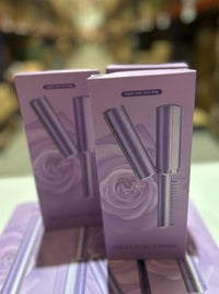 Mini Plancha De Pelo Recargable 2en1 Cepillo y Rizador Morada