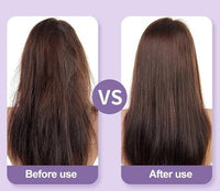 Mini Plancha De Pelo Recargable 2en1 Cepillo y Rizador Morada